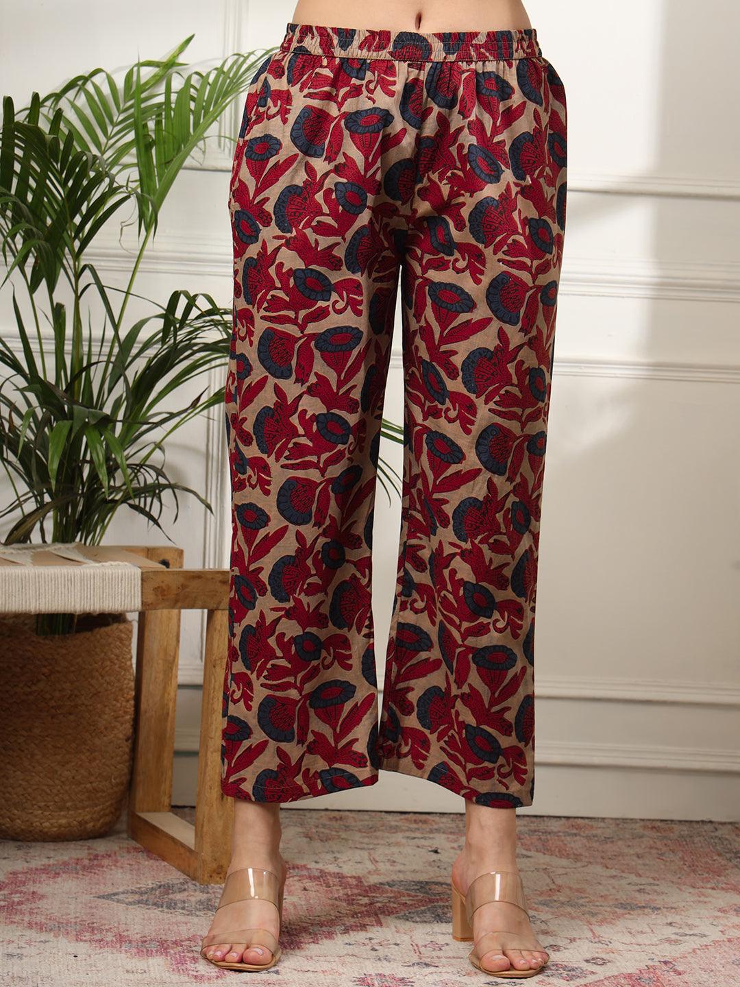 Ekisha's women multicolor floral printed cotton co-ord set lounge wear - Ekisha