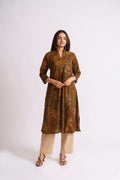 Olive Floral Print Cotton coord for Women