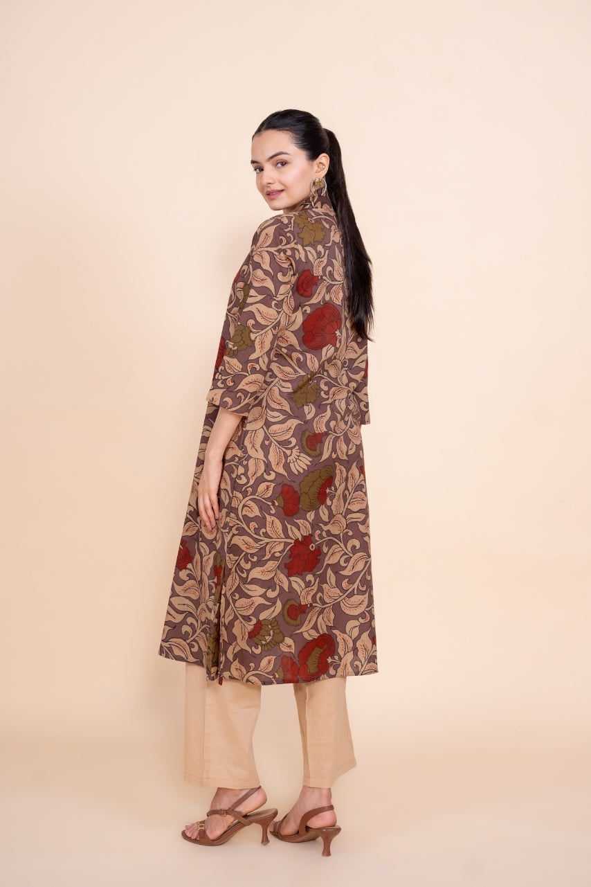 Multicolor Women Printed Pure Cotton Co-Ord Set, side view